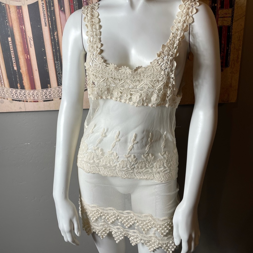 Sheer Crochet Dress